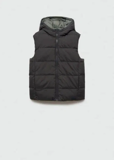 Mango Gilet In Gris Anthracite