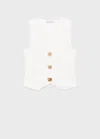 Mango Gilet Maille Boutons Bijoux Blanc - Femme - Xl -  In White