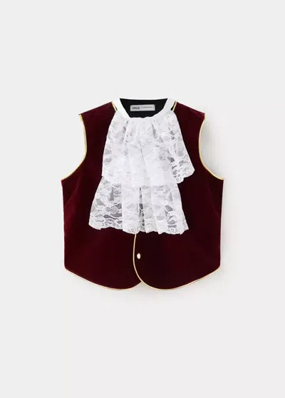 Mango Kids' Gilet Velours Halloween In Noir