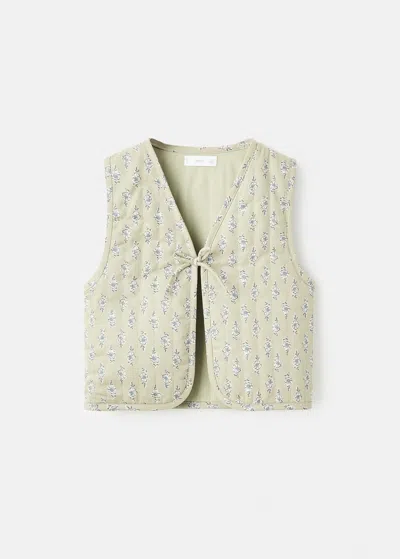 Mango Kids' Waistcoat In Green