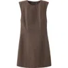 Mango Gingham Check Cottoned Minidress In Brown