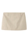 Mango Gingham Cotton Miniskirt In Multi