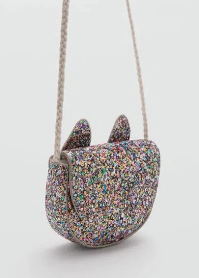 Mango Kids' Glitter Bag Pink