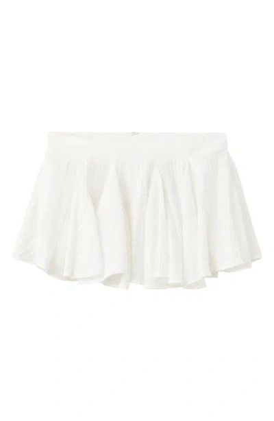 Mango Godet Ruffled A-line Miniskirt In White