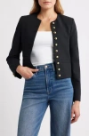 Mango Grace Crop Jacket In Black