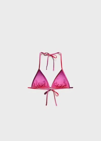 Mango Haut Bikini Fuchsia - Femme - Xl -