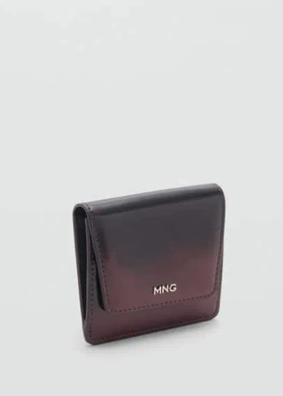 Mango Gradient Effect Mini Purse Burgundy