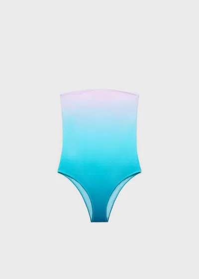 Mango Maillot De Bain Turquoise - Femme - L -