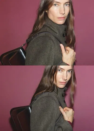 Mango Gradient Flap Bag Burgundy