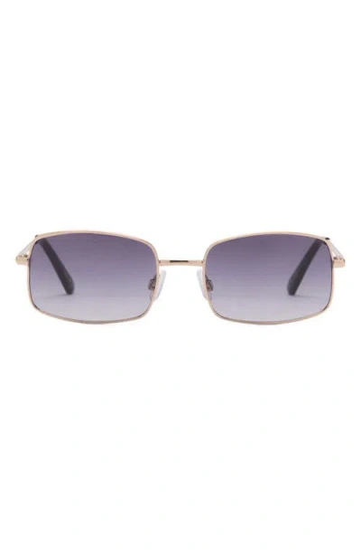 Mango Gradient Rectangular Sunglasses In Gold