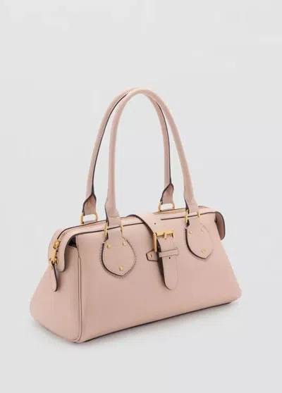 Mango Grand Sac Bowling Avec Boucle In Brown