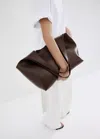 Mango Large Shopper Bag In Chocolate