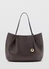 Mango Grand Sac Cabas In Chocolat