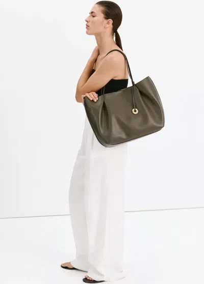 Mango Grand Sac Cabas In Kaki