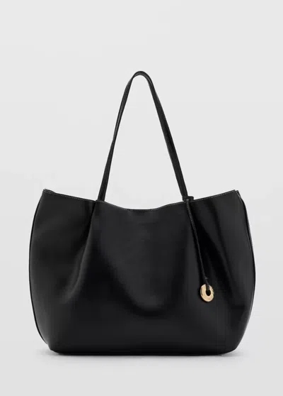 Mango Grand Sac Cabas In Noir