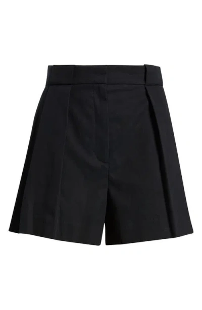 Mango Greta Pleat Front Shorts In Black