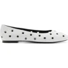 Mango Grommet Ballet Flat In White