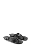 Mango Grommet Flip Flop In Black