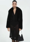 Mango Guipure Mesh Chain Bag Black In Black