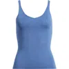 Mango Gymnastic Rib Knit Tank In Blue