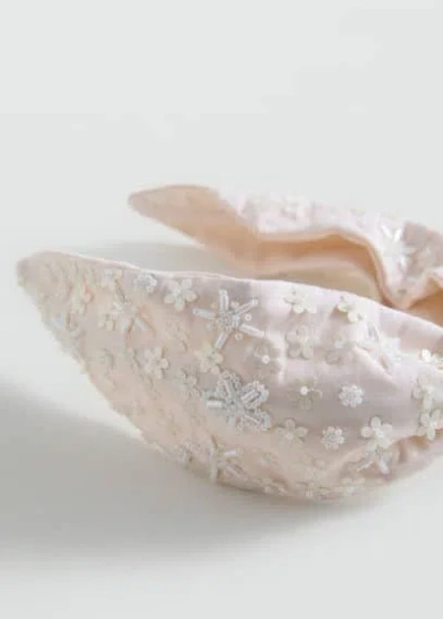 Mango Kids' Hairband Pale Pink In Rose Pâle