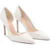 Mango Half D'orsay Pointed Toe Pump In White