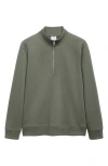 Mango Half Zip Pullover In Green
