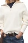Mango Knitted Sweater With Zipper In Multi