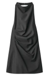 Mango Halter Minidress In Black