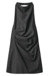 Mango Halter Minidress In Black
