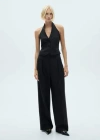 Mango Halter Suit Waistcoat Black In Black