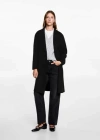 Mango Manteau In Noir