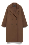 Mango Handmade Oversize Wool Blend Coat In Brown