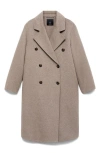 Mango Women's Handmade Oversized Wool Coat In Medium Brown