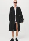 Mango Manteau Laine Fait Main Oversize Noir - Femme - Xxl -  In Black