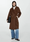 Mango Handmade Oversized Wool Coat Chocolate