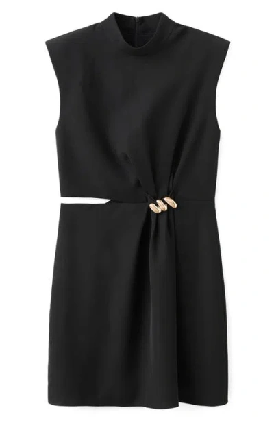 Mango Hardware Detail Dress In Black