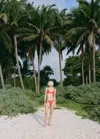 Mango Textured Bikini Top Red In Rouge