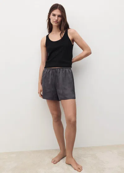 Mango Pyjama Top In Black