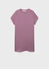 Mango Heather Fleece Cotton Nightgown Plum In Purple