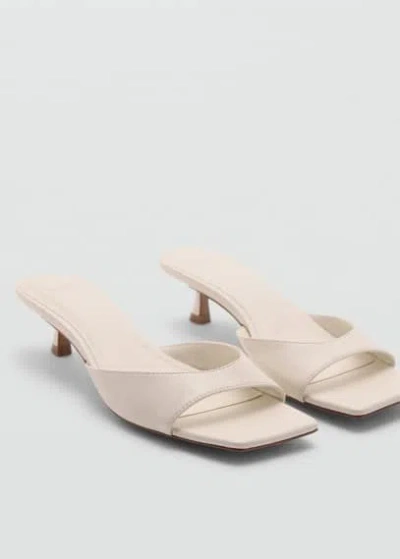 Mango Heel Non-structured Sandals Ecru