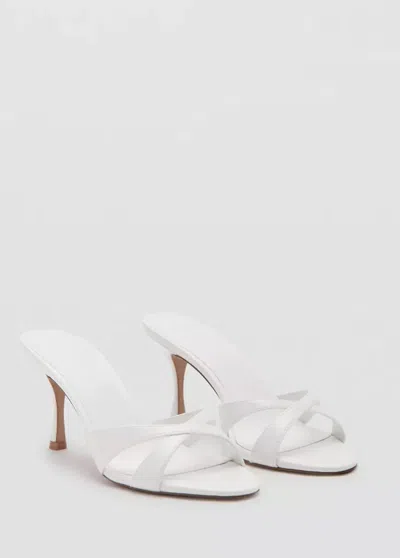 Mango Heel Non-structured Sandals In White