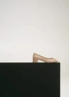 Mango Heeled Ballet Flats With Leather Bow Caramel In Caramel