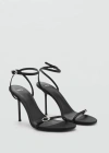 Mango Heeled Sandal With Buckle Detail Black In Noir