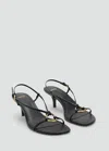 Mango Sandales Talon Détail Anneau Noir - Femme - 42 -  In Black