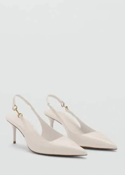 Mango Heeled Shoes With Link Detail Beige
