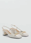 Mango Heeled Shoes With Link Detail White