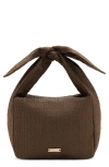 Mango Heidi Knotted Top Handle Bag In Brown