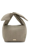 Mango Heidi Knotted Top Handle Bag In Gray