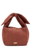 Mango Heidi Knotted Top Handle Bag In Orange